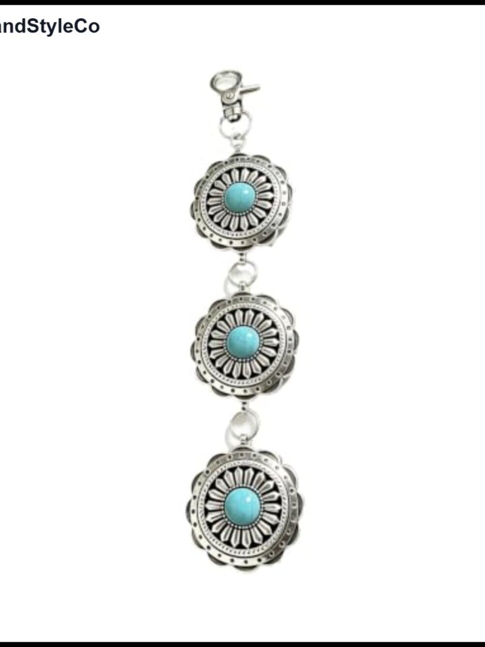 Western Boho Keychain Purse Charm Metal Lobster Clasp Layered